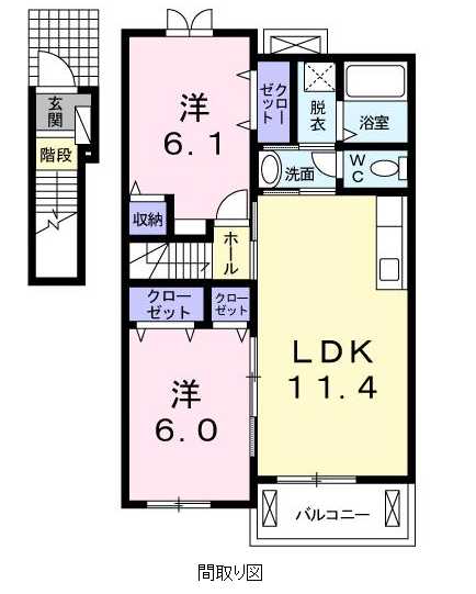 フォレストメゾンⅠ |明石市大久保町谷八木(山陽電鉄線藤江駅)のハイツ間取 フォレストメゾンⅠ |明石市大久保町谷八木(山陽電鉄線藤江駅)のハイツ間取