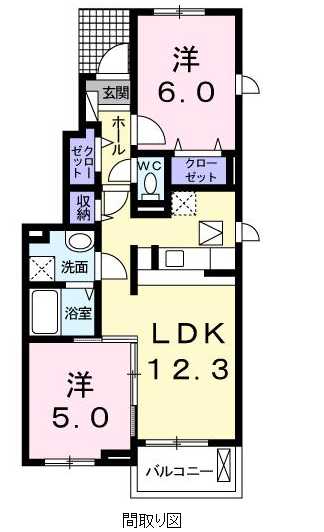 フォレストメゾンⅡ |明石市大久保町谷八木(山陽電鉄線藤江駅)のハイツ間取 フォレストメゾンⅡ |明石市大久保町谷八木(山陽電鉄線藤江駅)のハイツ間取