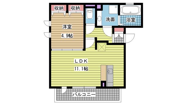 フレアコート|神戸市北区谷上東町(神戸電鉄有馬線谷上駅)のマンション間取 フレアコート|神戸市北区谷上東町(神戸電鉄有馬線谷上駅)のマンション間取