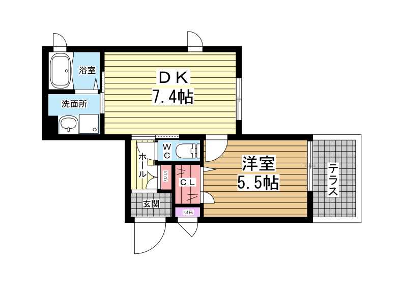 シャーメゾン新神戸|神戸市中央区旗塚通(神戸市営地下鉄線新神戸駅)のマンション間取 シャーメゾン新神戸|神戸市中央区旗塚通(神戸市営地下鉄線新神戸駅)のマンション間取