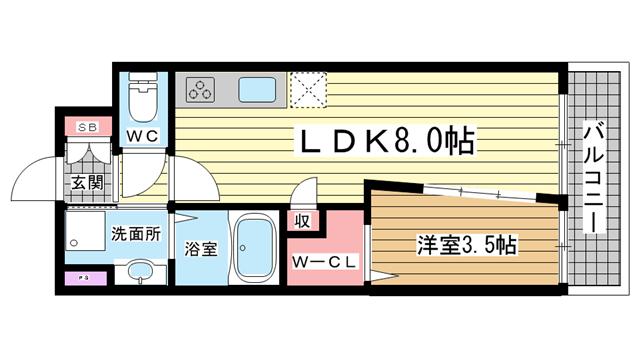 godai |神戸市兵庫区水木通(JR山陽本線兵庫駅)のマンション間取 godai |神戸市兵庫区水木通(JR山陽本線兵庫駅)のマンション間取