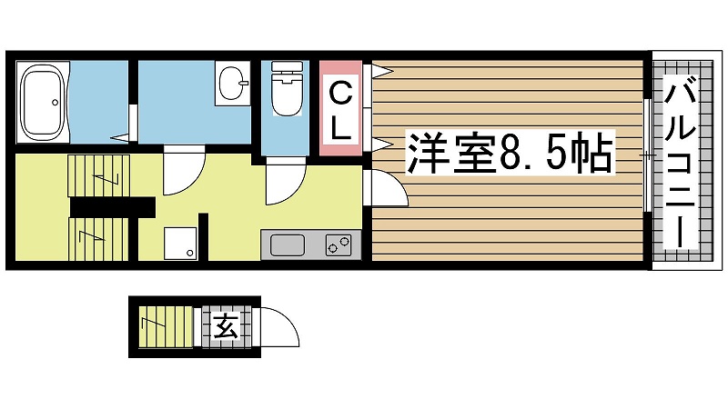 メゾン悠悠|神戸市中央区中町通(JR東海道本線(近畿)神戸駅)のマンション間取 メゾン悠悠|神戸市中央区中町通(JR東海道本線(近畿)神戸駅)のマンション間取