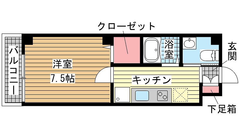カサモデルノ|神戸市兵庫区西多聞通(JR東海道本線(近畿)神戸駅)のマンション間取 カサモデルノ|神戸市兵庫区西多聞通(JR東海道本線(近畿)神戸駅)のマンション間取