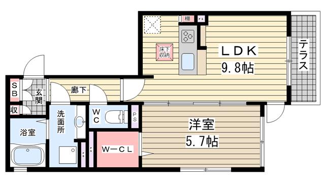 (仮)兵庫町D-room|神戸市兵庫区兵庫町(JR東海道本線(近畿)神戸駅)のハイツ間取 (仮)兵庫町D-room|神戸市兵庫区兵庫町(JR東海道本線(近畿)神戸駅)のハイツ間取