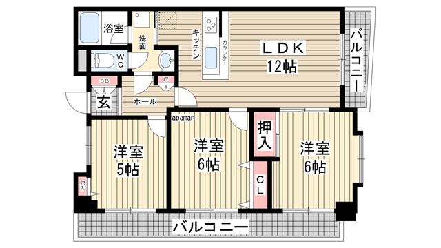 セントラルハイツ神戸橘通|神戸市中央区橘通(JR東海道本線(近畿)神戸駅)の分譲賃貸マンション間取 セントラルハイツ神戸橘通|神戸市中央区橘通(JR東海道本線(近畿)神戸駅)の分譲賃貸マンション間取